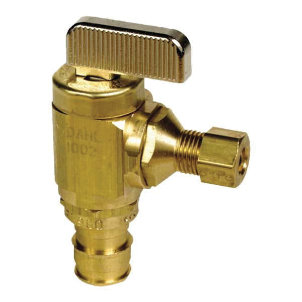 Uponor LF4786025 ProPEX Ice Maker Valve, 1/2 x 1/4 in, PEX x Compression, 80 to 160 psi Pressure, 73 to 200 deg F