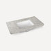 Robern Engineered Stone Top Quartz Stone Vanity Top, 36" x 1-1/8" x 23", Center Undercounter Sink, Three Hole, For Helden