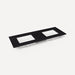 Quartz Stone Vanity Top, 61" x 3/4" x 22", Double Undercounter Sink, Three Hole, For Islamorada and Sinca