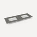 Quartz Stone Vanity Top, 61" x 3/4" x 22", Double Undercounter Sink, Three Hole, For Islamorada and Sinca