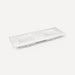 Quartz Stone Vanity Top, 61" x 3/4" x 22", Double Undercounter Sink, Three Hole, For Islamorada and Sinca