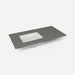 Quartz Stone Vanity Top, 43" x 3/4" x 22", Left Offset Undercounter Sink, Single Hole
