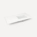 Quartz Stone Vanity Top, 43" x 3/4" x 22", Right Offset Undercounter Sink, Single Hole