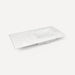 Quartz Stone Vanity Top, 43" x 3/4" x 22", Right Offset Undercounter Sink, Three Hole