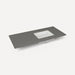 Quartz Stone Vanity Top, 49" x 3/4" x 22", Right Offset Undercounter Sink, Single Hole