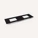 Robern Engineered Stone Top Quartz Stone Vanity Top, 73" x 3/4" x 22", Double Undercounter Sink, Single Hole