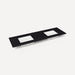 Robern Engineered Stone Top Quartz Stone Vanity Top, 73" x 3/4" x 22", Double Undercounter Sink, Three Hole