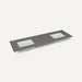 Quartz Stone Vanity Top, 73" x 3/4" x 22", Double Undercounter Sink, Single Hole