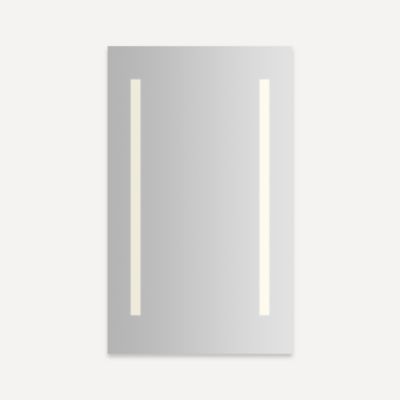 Robern Vitality Lighted Cabinet, 24" x 40" x 4", Columnn Light Pattern, Soft White (3000K), Dimmable, Electrical Outlet, Right Hinge