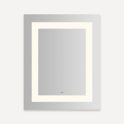 Robern Vitality Lighted Mirror, 24" x 30" x 1-3/4", Inset Light Pattern, Warm White (3000K), Dimmable, Defogger