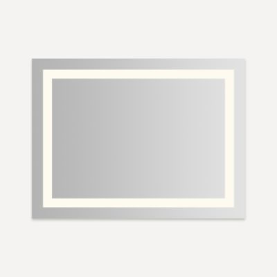 Robern Vitality Lighted Mirror, 48" x 36" x 1-3/4", Inset Light Pattern, Warm White (3000K), Dimmable, Defogger, Flippable