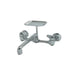 Wal-rich Corporation 4702002 Wall, Sink Faucet With Soap Dish, Chrome