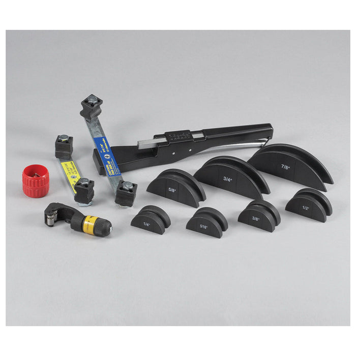 YELLOW JACKET 63331 Ratchet Tube Bender Kit, 0 to 90 deg Bend, 1/4 to 7/8 in OD Pipe/Tube