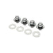 Zurn Z5610-NUT-EXT-KIT Extended Acorn Nut and Washer Kit, 5/8 in, Vitreous China, White