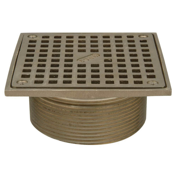 Zurn ZN400-5S 5" Square Adjustable ''Type-S'' Strainer Top Assembly With Secured Heel Proof Grate &bull; Polished Nickel Bronze