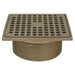 Zurn ZN400-5S 5" Square Adjustable ''Type-S'' Strainer Top Assembly With Secured Heel Proof Grate &bull; Polished Nickel Bronze
