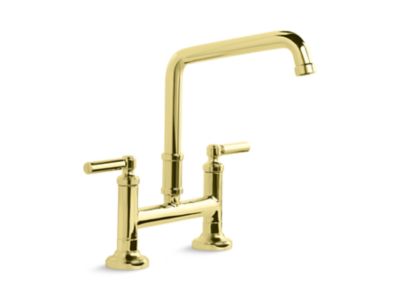 Kallista P25001-00 Quincy Bridge Faucet, Deck Mount