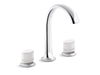 Kallista P25057-CMC Script Sink Faucet, Arch Spt, Wt Porc