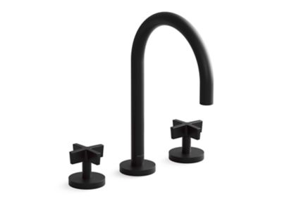 Kallista One Basin Set, Gooseneck, Cross Handle