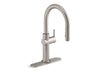 KOHLER K-22974 Crue Touchless pull-down kitchen sink faucet with three-function sprayhead