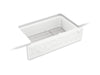 KOHLER Cairn 34" undermount single-bowl farmhouse kitchen sink with faceted design