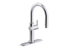 KOHLER K-22974 Crue Touchless pull-down kitchen sink faucet with three-function sprayhead