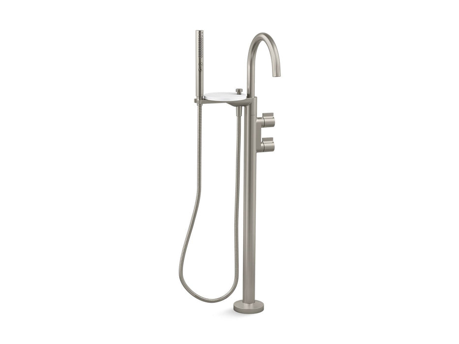 KOHLER K-T77984-4 Components Floor-mount bath filler trim with lever handles and handshower