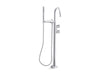 KOHLER K-T77984-4 Components Floor-mount bath filler trim with lever handles and handshower