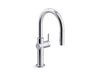 KOHLER K-22974-WB Crue Touchless pull-down kitchen sink faucet with KOHLER Konnect and three-function sprayhead