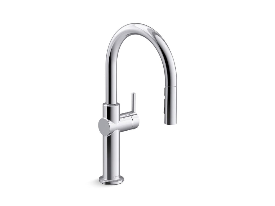 KOHLER K-22974-WB Crue Touchless pull-down kitchen sink faucet with KOHLER Konnect and three-function sprayhead