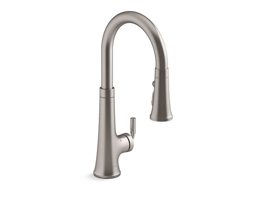 KOHLER K-23766-WB Tone Touchless pull-down kitchen sink faucet with KOHLER Konnect and three-function sprayhead