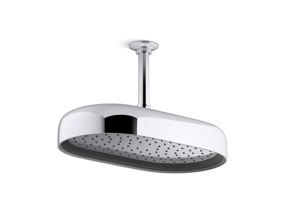 KOHLER Statement Oblong 14" single-function rainhead, 2.5 gpm