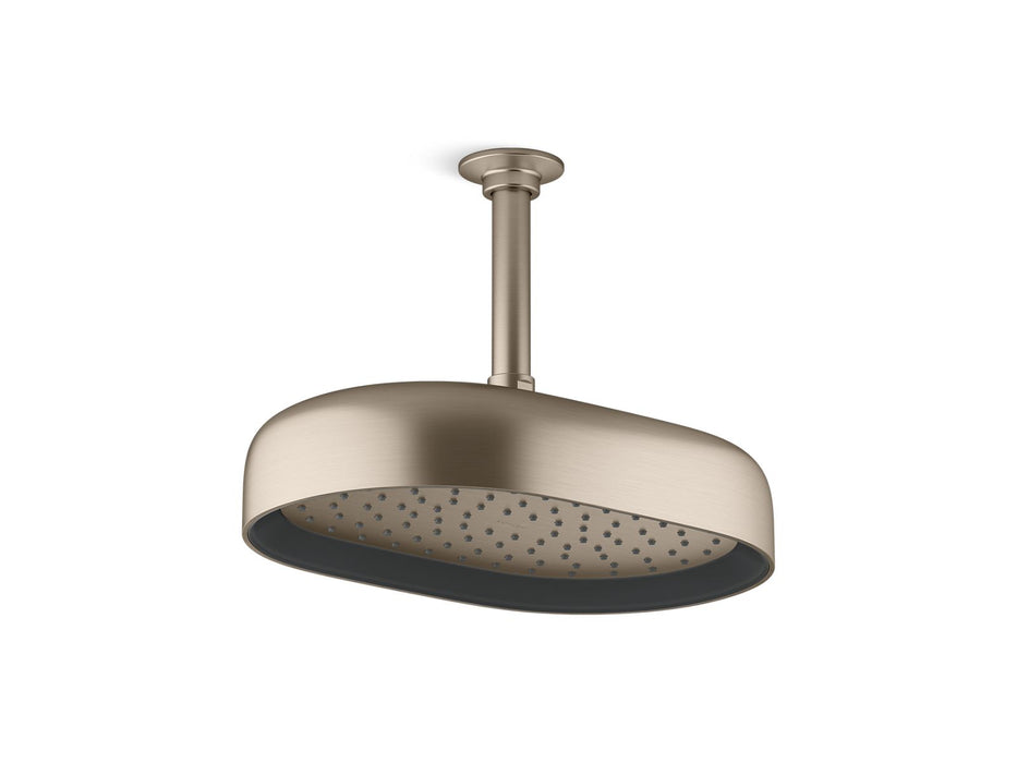 KOHLER Statement Oblong 12" single-function rainhead, 2.5 gpm