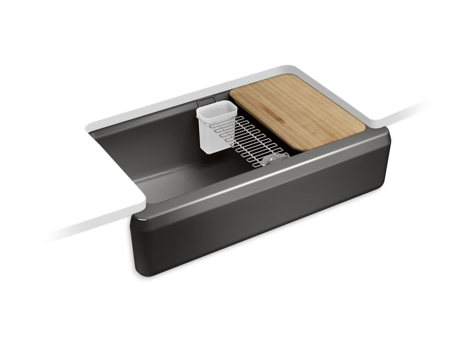 KOHLER K-24564 Riverby 35-3/4" undermount single-bowl farmhouse workstation kitchen sink