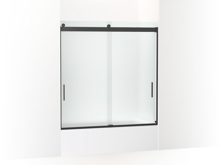 KOHLER K-706000-D3 Levity Sliding bath door, 62" H x 56-5/8 - 59-5/8" W, with 1/4" thick Frosted glass