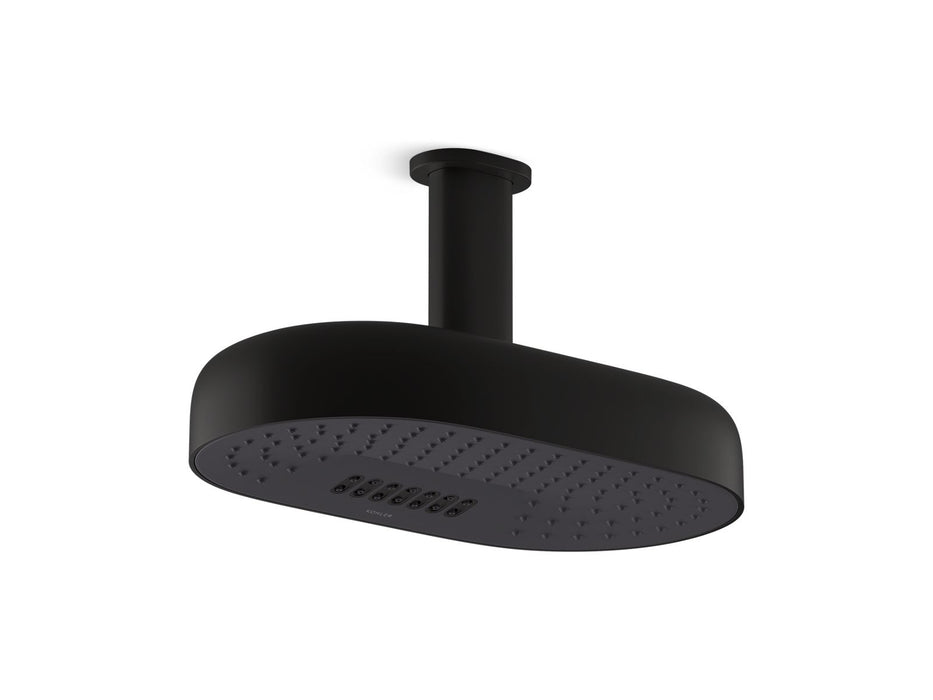 KOHLER K-26295-G Statement Oblong 14" two-function rainhead, 1.75 gpm