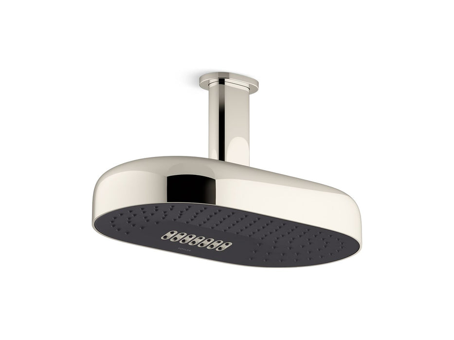 KOHLER K-26295-G Statement Oblong 14" two-function rainhead, 1.75 gpm