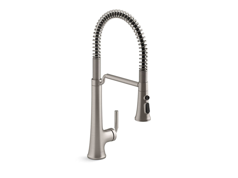 KOHLER K-23765 Tone Semi-professional pull-down kitchen sink faucet with three-function sprayhead
