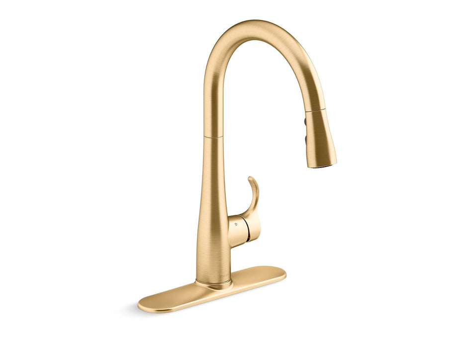 KOHLER K-22036 Simplice Touchless pull-down kitchen sink faucet with three-function sprayhead