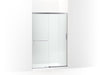 KOHLER Elate Sliding shower door, 70-1/2" H x 44-1/4 - 47-5/8" W, with 1/4" thick Crystal Clear glass