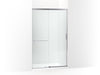 KOHLER K-707613-8L Elate Sliding shower door, 75-1/2" H x 44-1/4 - 47-5/8" W, with heavy 5/16" thick Crystal Clear glass