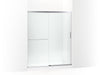 KOHLER Elate Sliding shower door, 70-1/2" H x 56-1/4 - 59-5/8" W, with 1/4" thick Crystal Clear glass