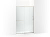 KOHLER Elate Sliding shower door, 70-1/2" H x 44-1/4 - 47-5/8" W, with 1/4" thick Crystal Clear glass