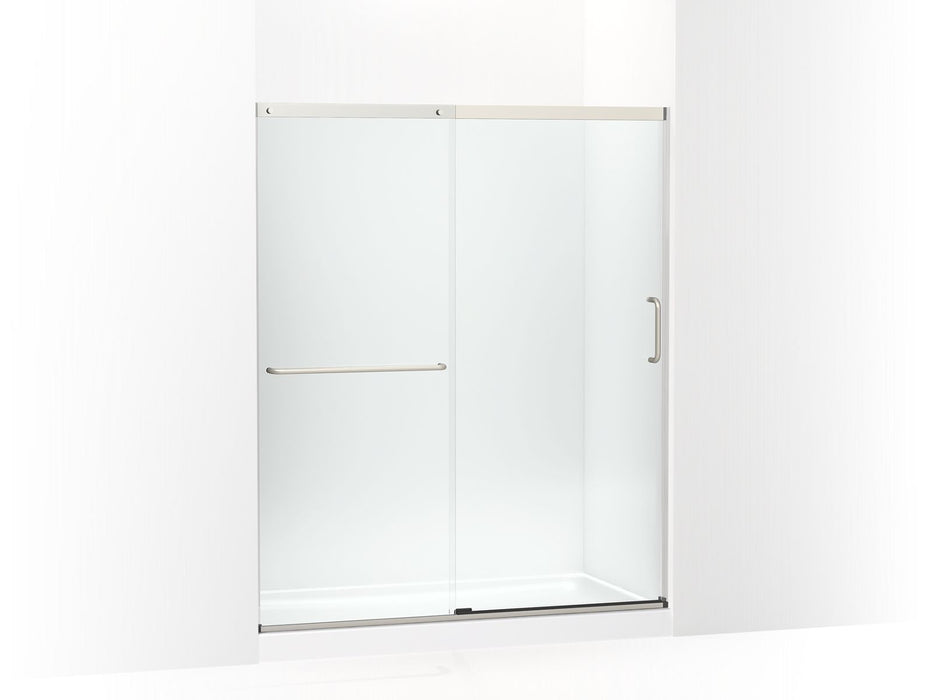 KOHLER Elate Sliding shower door, 70-1/2" H x 56-1/4 - 59-5/8" W, with 1/4" thick Crystal Clear glass