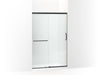 KOHLER Elate Sliding shower door, 70-1/2" H x 44-1/4 - 47-5/8" W, with 1/4" thick Frosted glass