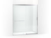 KOHLER K-707616-8L Elate Sliding shower door, 75-1/2" H x 62-1/4 - 65-5/8" W, with heavy 5/16" thick Crystal Clear glass