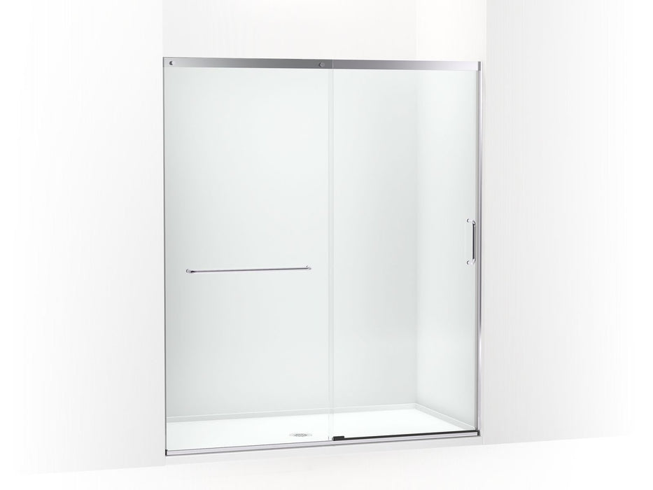 KOHLER K-707616-8L Elate Sliding shower door, 75-1/2" H x 62-1/4 - 65-5/8" W, with heavy 5/16" thick Crystal Clear glass