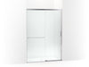 KOHLER K-707614-8L Elate Sliding shower door, 75-1/2" H x 50-1/4 - 53-5/8" W, with heavy 5/16" thick Crystal Clear glass