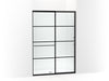 KOHLER Elate Sliding shower door, 75-1/2" H x 50-1/4 - 53-5/8" W, with heavy 5/16" thick Crystal Clear glass with rectangular grille pattern