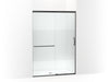 KOHLER Elate Sliding shower door, 75-1/2" H x 50-1/4 - 53-5/8" W, with heavy 5/16" thick Crystal Clear glass with privacy band